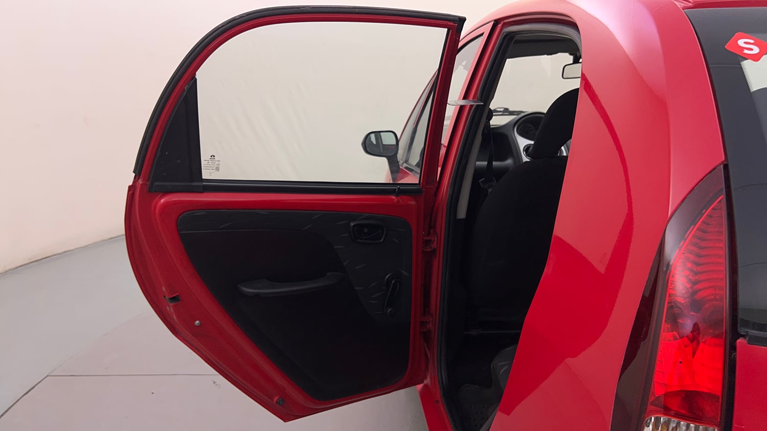 Used 2013 Tata Nano CX Petrol Manual interior LEFT REAR DOOR OPEN VIEW