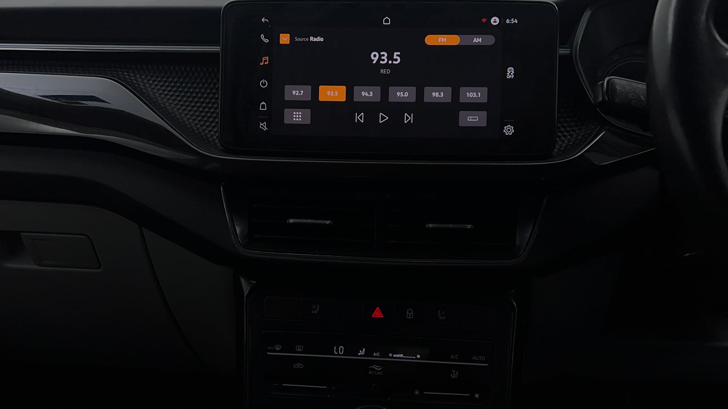 Used 2022 Skoda Kushaq Style 1.0L TSI AT Petrol Automatic interior MUSIC SYSTEM & AC CONTROL VIEW