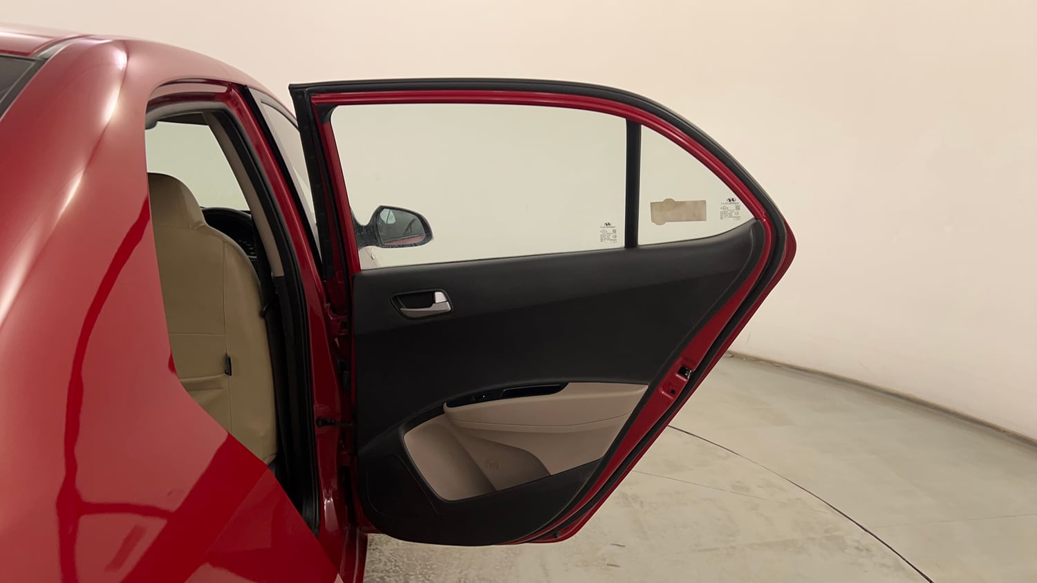 Used 2014 Hyundai Xcent S 1.2 Petrol Manual interior RIGHT REAR DOOR OPEN VIEW