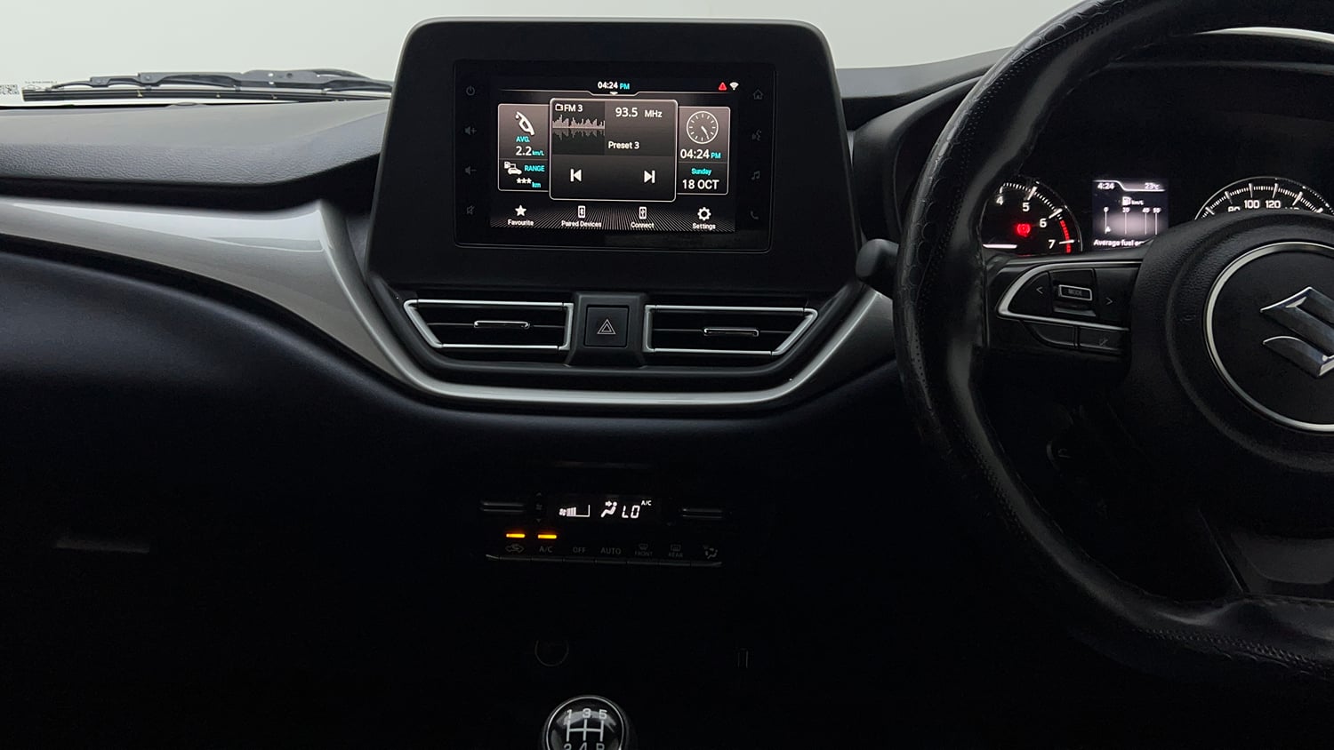 Used 2024 Maruti Suzuki Baleno Zeta MT Petrol Manual interior MUSIC SYSTEM & AC CONTROL VIEW