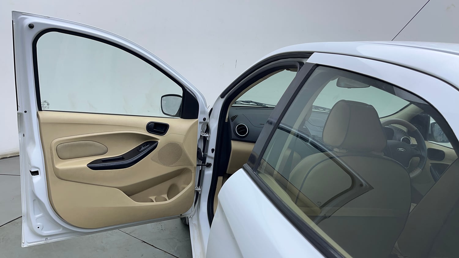 Used 2017 Ford Figo Aspire Titanium 1.2 Ti-VCT Petrol Manual interior LEFT FRONT DOOR OPEN VIEW