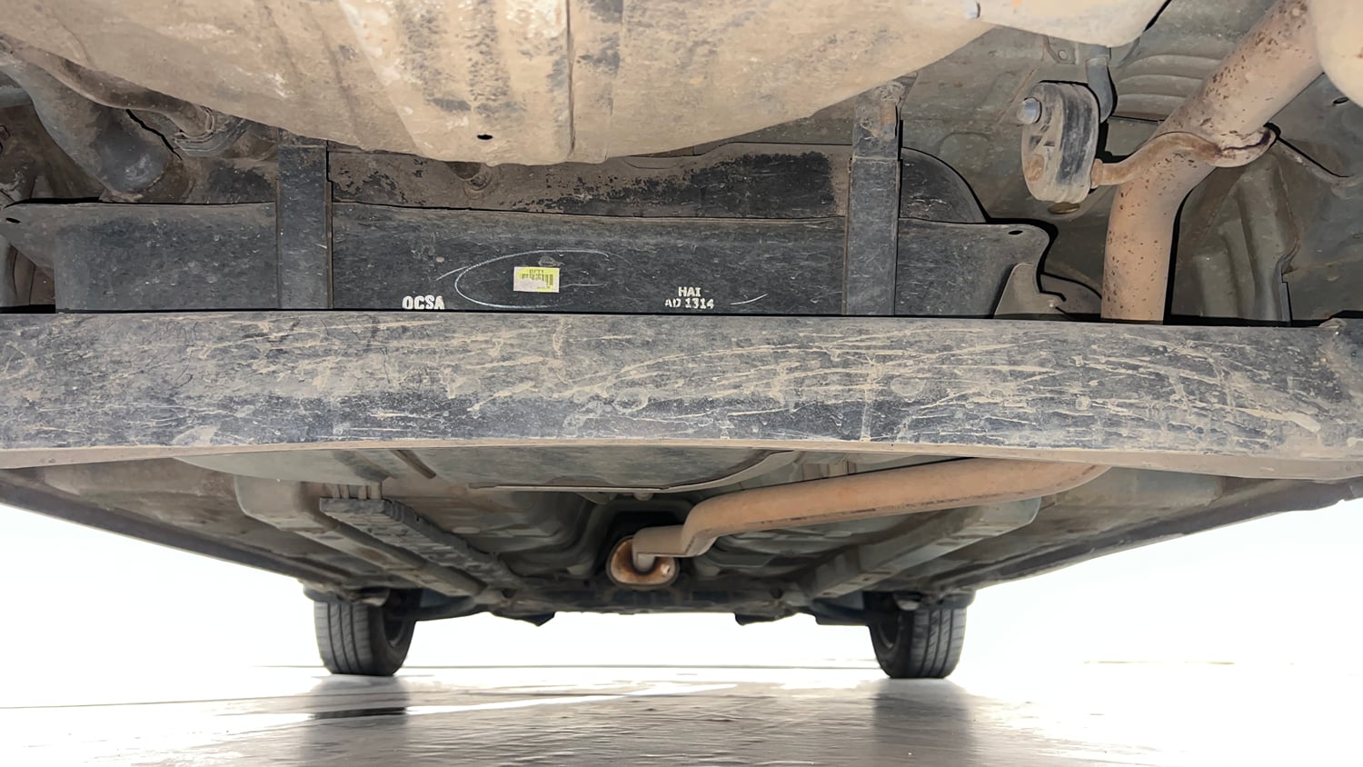 Used 2019 Hyundai Grand i10 Sportz 1.2 Kappa VTVT Petrol Manual extra REAR UNDERBODY VIEW (TAKEN FROM REAR)