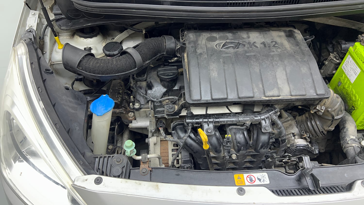 Used 2013 Hyundai Grand i10 Magna 1.2 Kappa VTVT Petrol Manual engine ENGINE RIGHT SIDE VIEW
