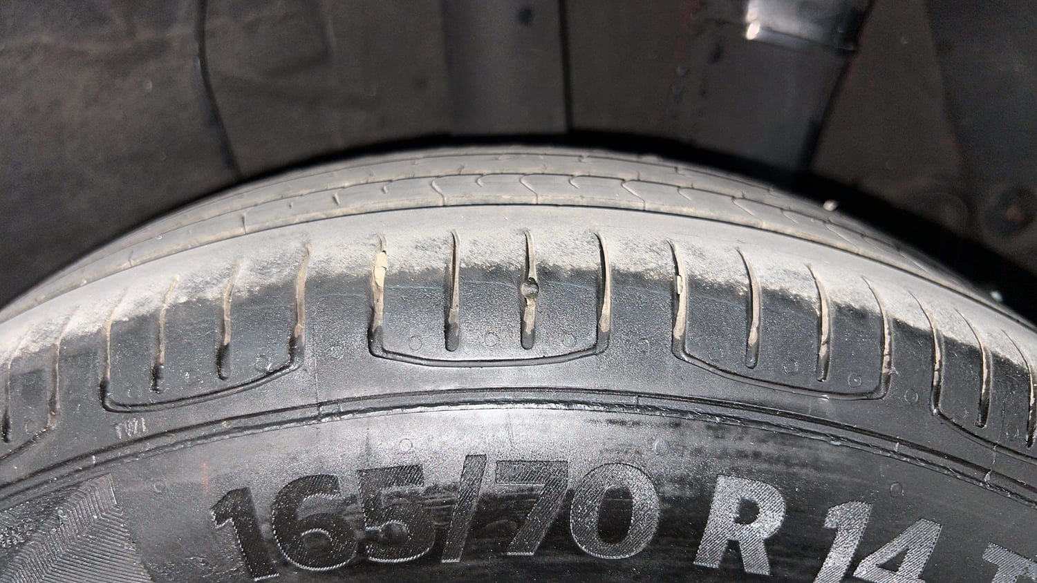 Used 2019 Hyundai Grand i10 Sportz 1.2 Kappa VTVT Petrol Manual tyres LEFT REAR TYRE TREAD VIEW