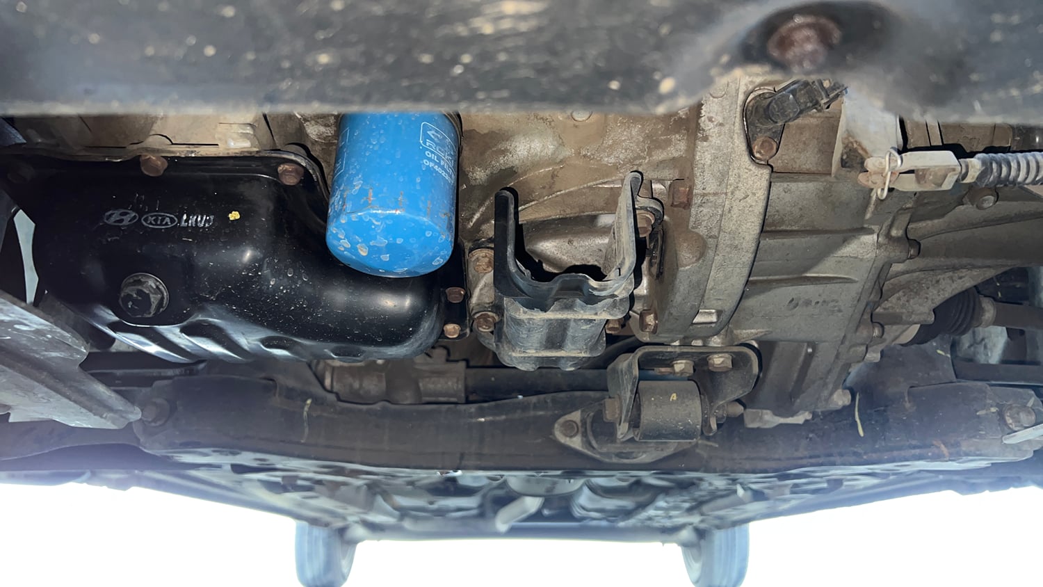 Used 2016 Hyundai Grand i10 Asta 1.2 Kappa VTVT Petrol Manual extra FRONT LEFT UNDERBODY VIEW
