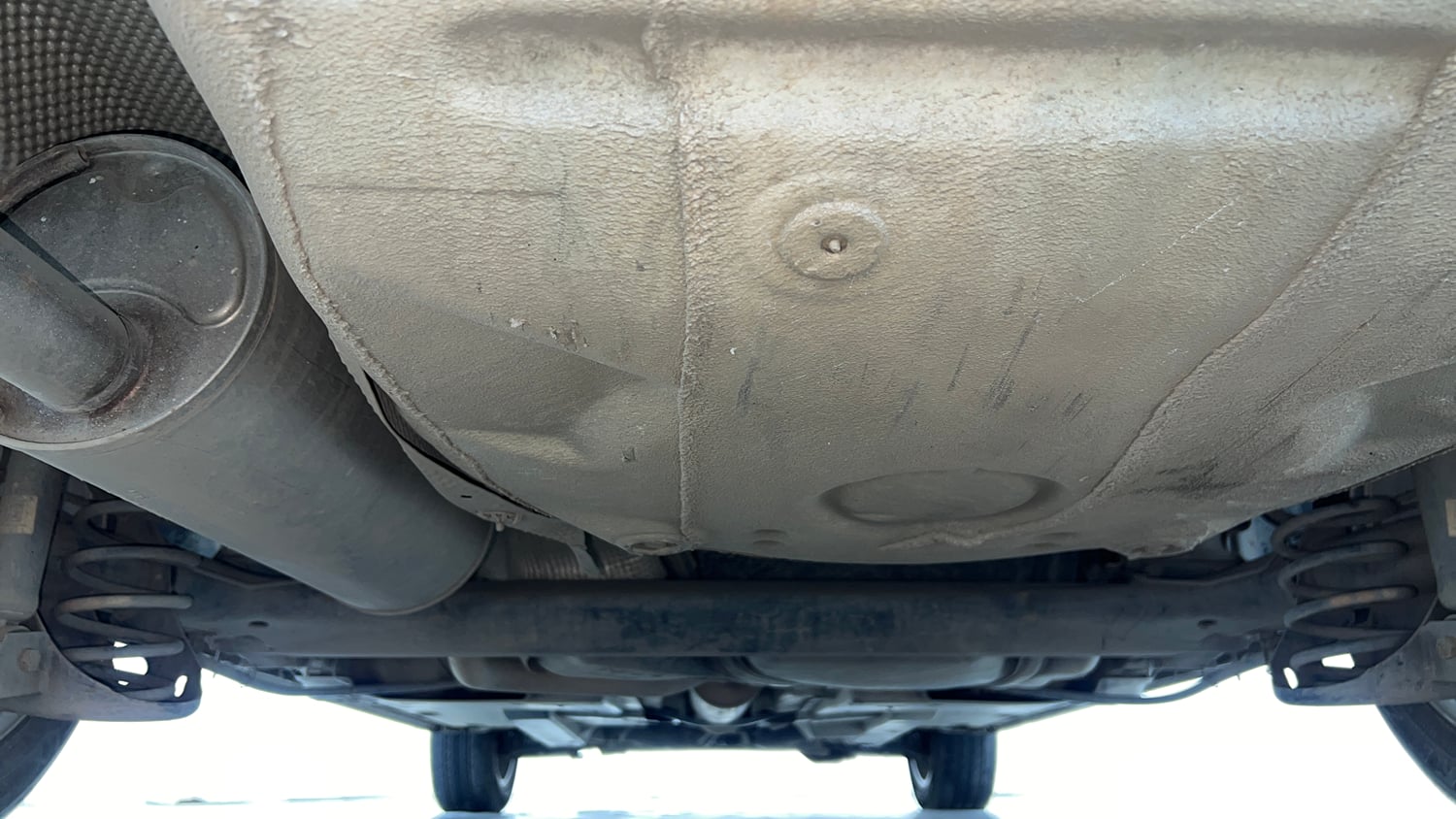 Used 2020 Skoda Rapid Active 1.0 TSI MT Petrol Manual extra REAR UNDERBODY VIEW (TAKEN FROM REAR)