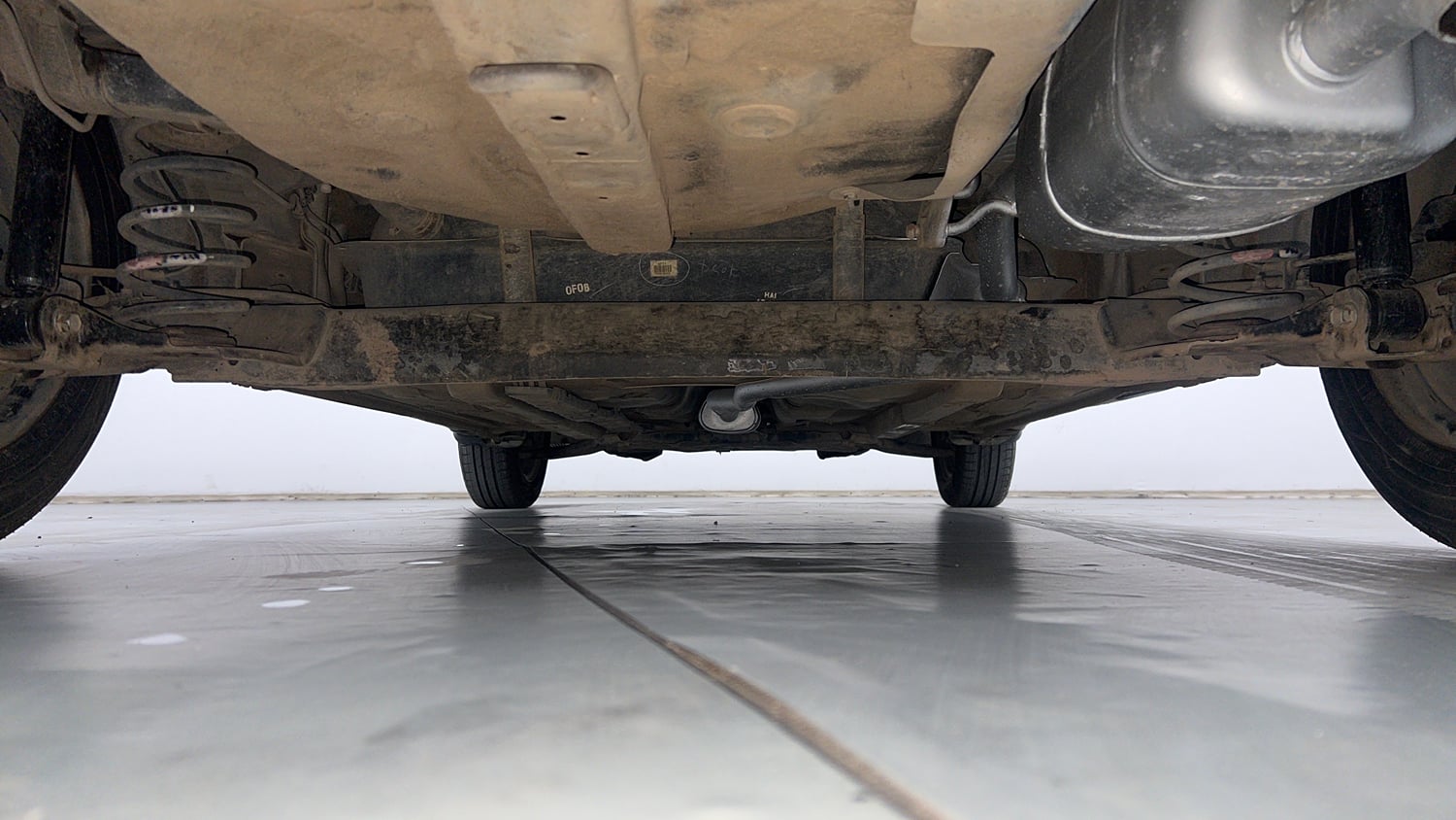 Used 2019 Hyundai Grand i10 Sportz 1.2 Kappa VTVT Petrol Manual extra REAR UNDERBODY VIEW (TAKEN FROM REAR)
