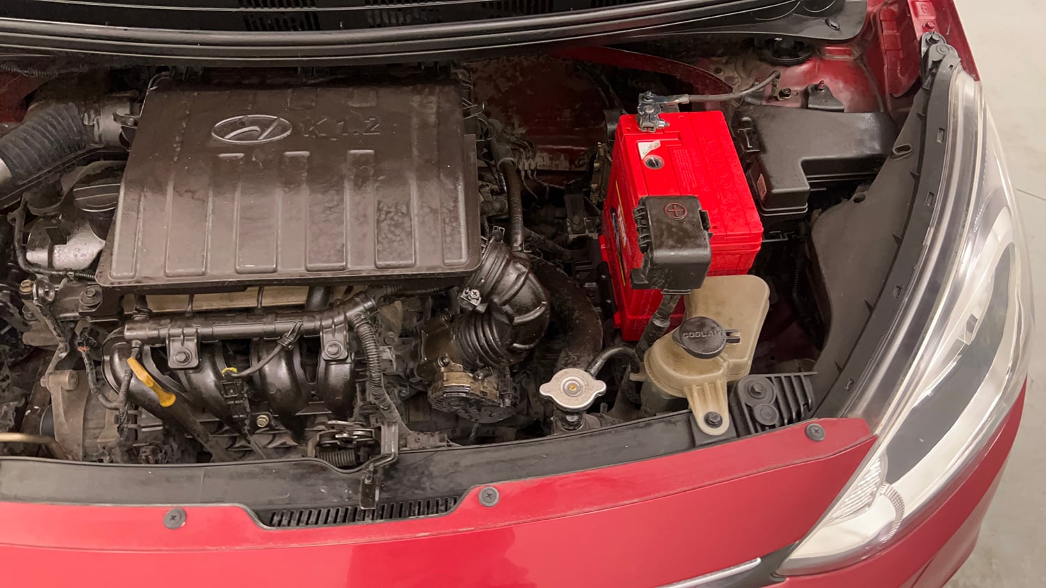 Used 2014 Hyundai Xcent S 1.2 Petrol Manual engine ENGINE LEFT SIDE VIEW