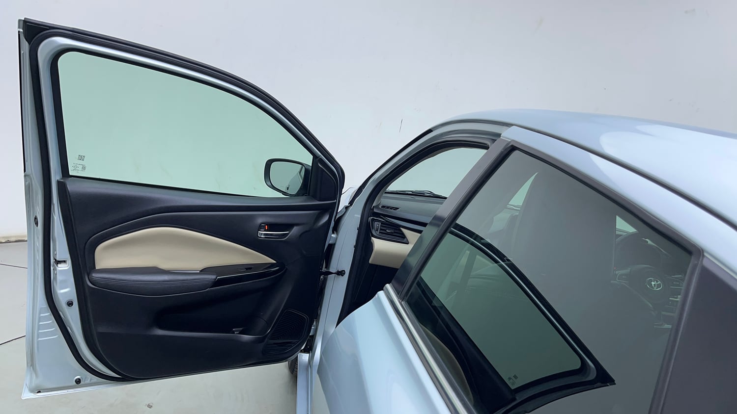 Used 2024 Toyota Glanza V Petrol Manual interior LEFT FRONT DOOR OPEN VIEW