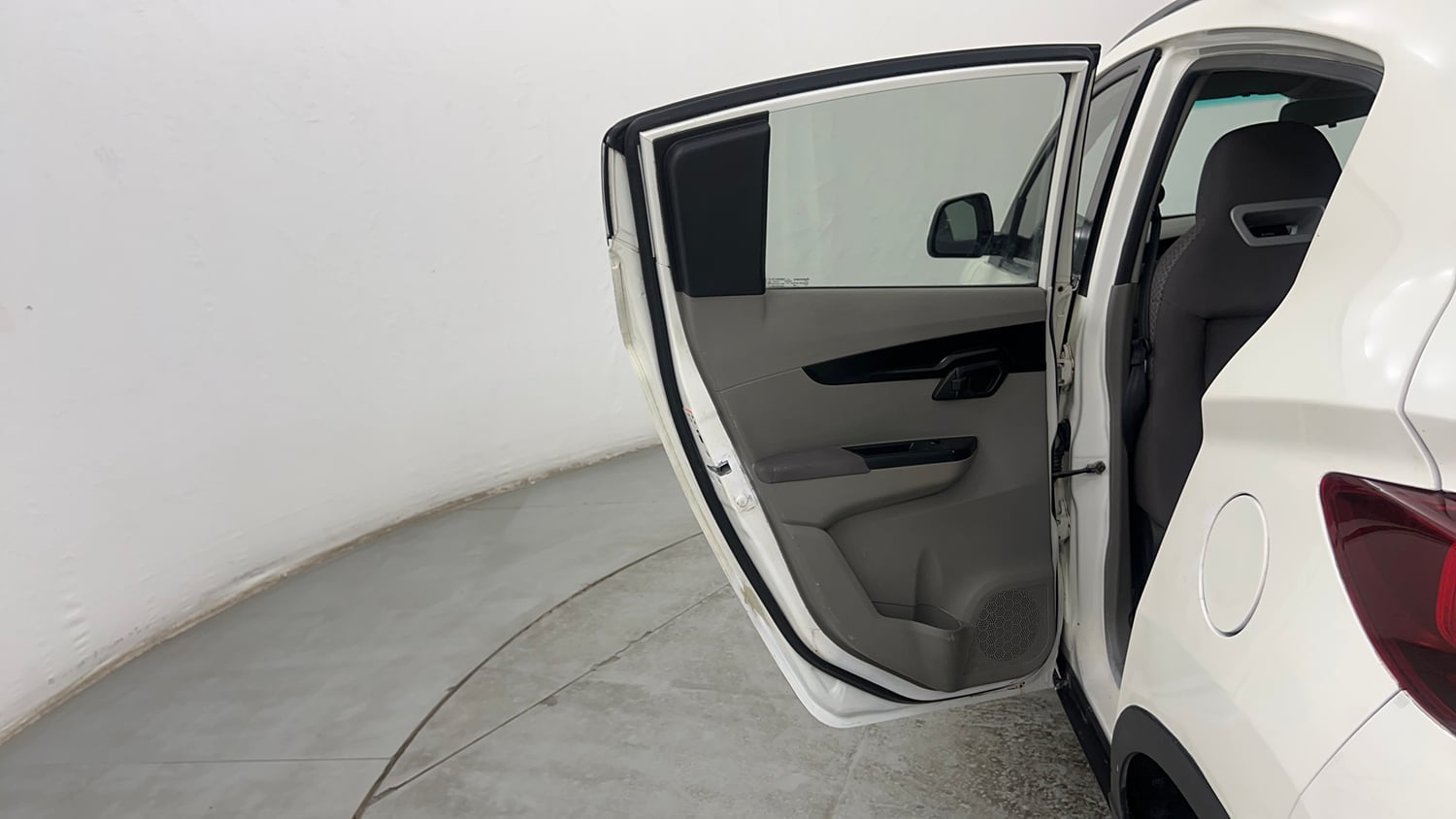 Used 2017 Mahindra KUV100 K6 D 6 STR Diesel Manual interior LEFT REAR DOOR OPEN VIEW