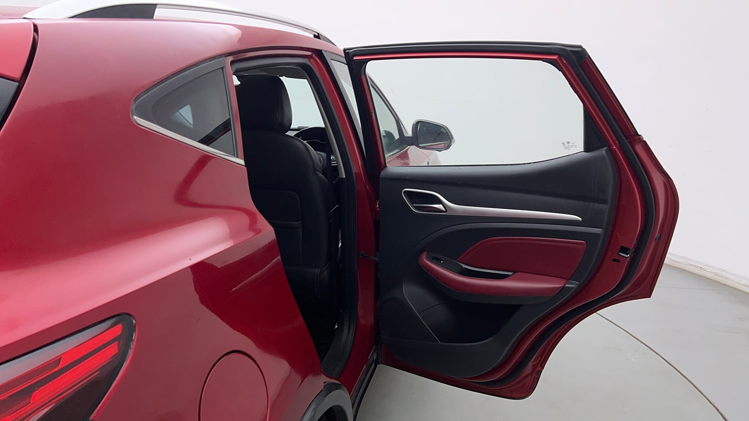 Used 2022 MG Motors Astor Savvy 1.3 Turbo AT S Red Petrol Automatic interior RIGHT REAR DOOR OPEN VIEW