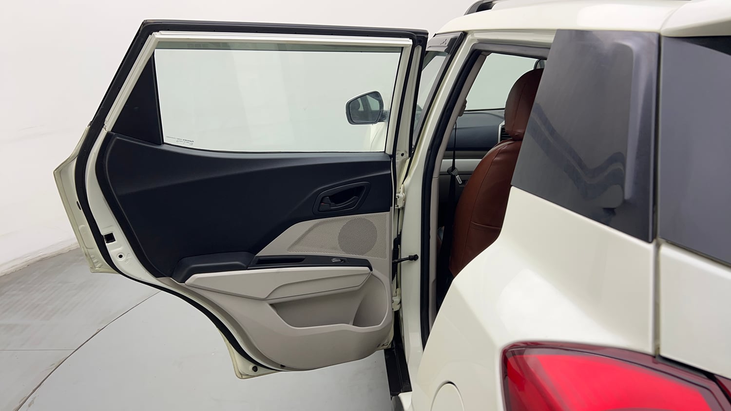 Used 2019 Mahindra XUV 300 1.2 W6 Petrol Manual interior LEFT REAR DOOR OPEN VIEW