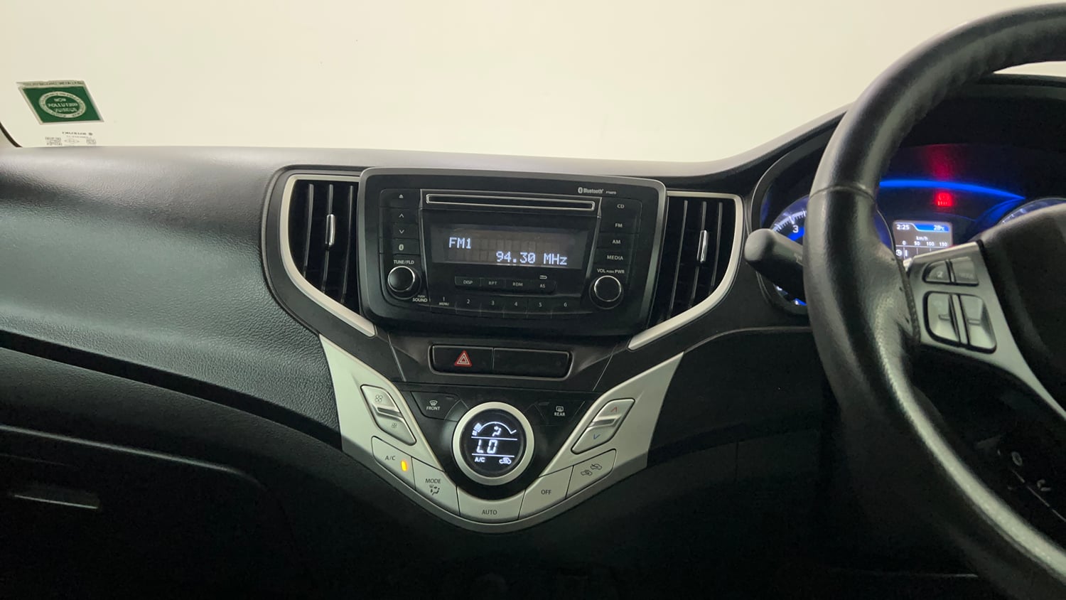 Used 2017 Maruti Suzuki Baleno Zeta 1.2 Petrol Manual interior MUSIC SYSTEM & AC CONTROL VIEW