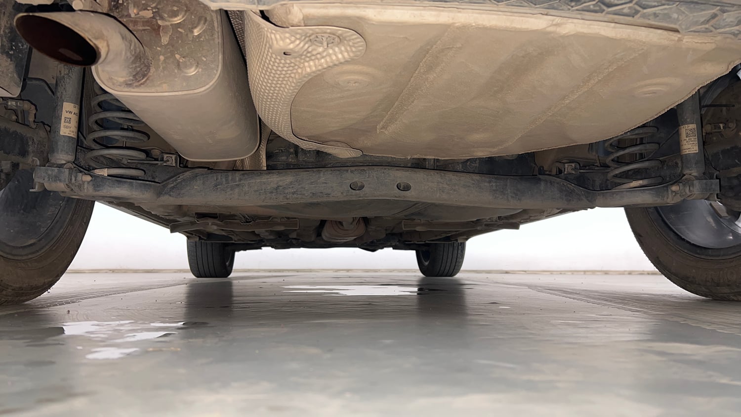 Used 2022 Skoda Kushaq Style 1.0L TSI AT Petrol Automatic extra REAR UNDERBODY VIEW (TAKEN FROM REAR)