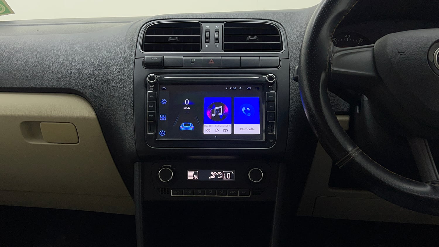 Used 2020 Skoda Rapid Active 1.0 TSI MT Petrol Manual interior MUSIC SYSTEM & AC CONTROL VIEW