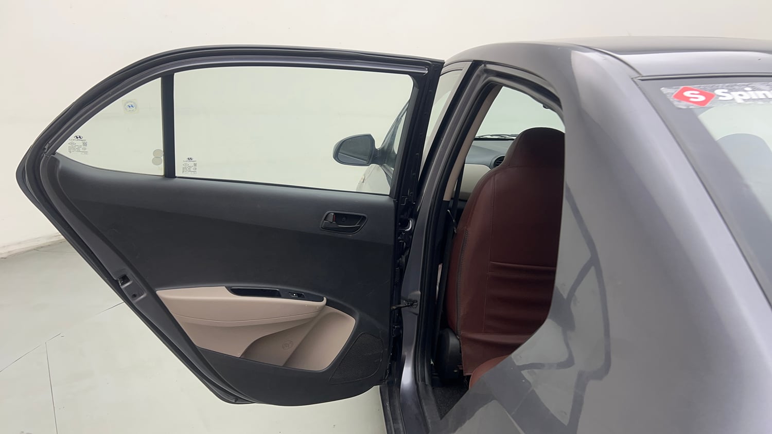 Used 2018 Hyundai Xcent E+ CNG (Outside Fitted) Cng Manual interior LEFT REAR DOOR OPEN VIEW