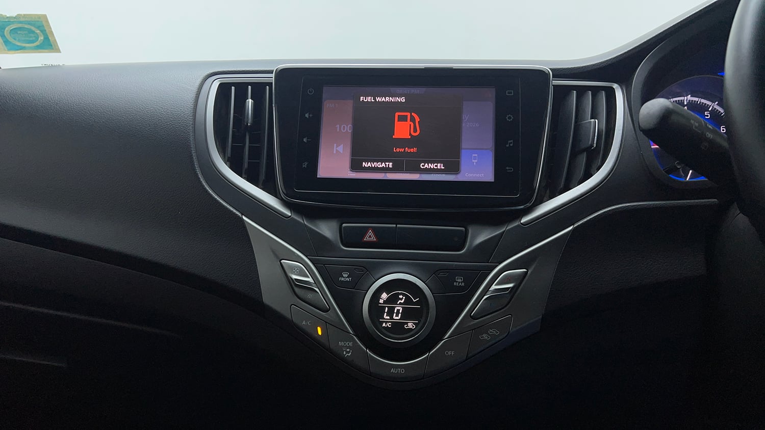 Used 2019 Maruti Suzuki Baleno Zeta 1.2 Petrol Manual interior MUSIC SYSTEM & AC CONTROL VIEW