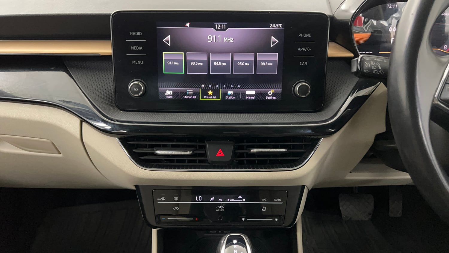 Used 2023 Skoda Slavia Style 1.5L TSI DSG Petrol Automatic interior MUSIC SYSTEM & AC CONTROL VIEW