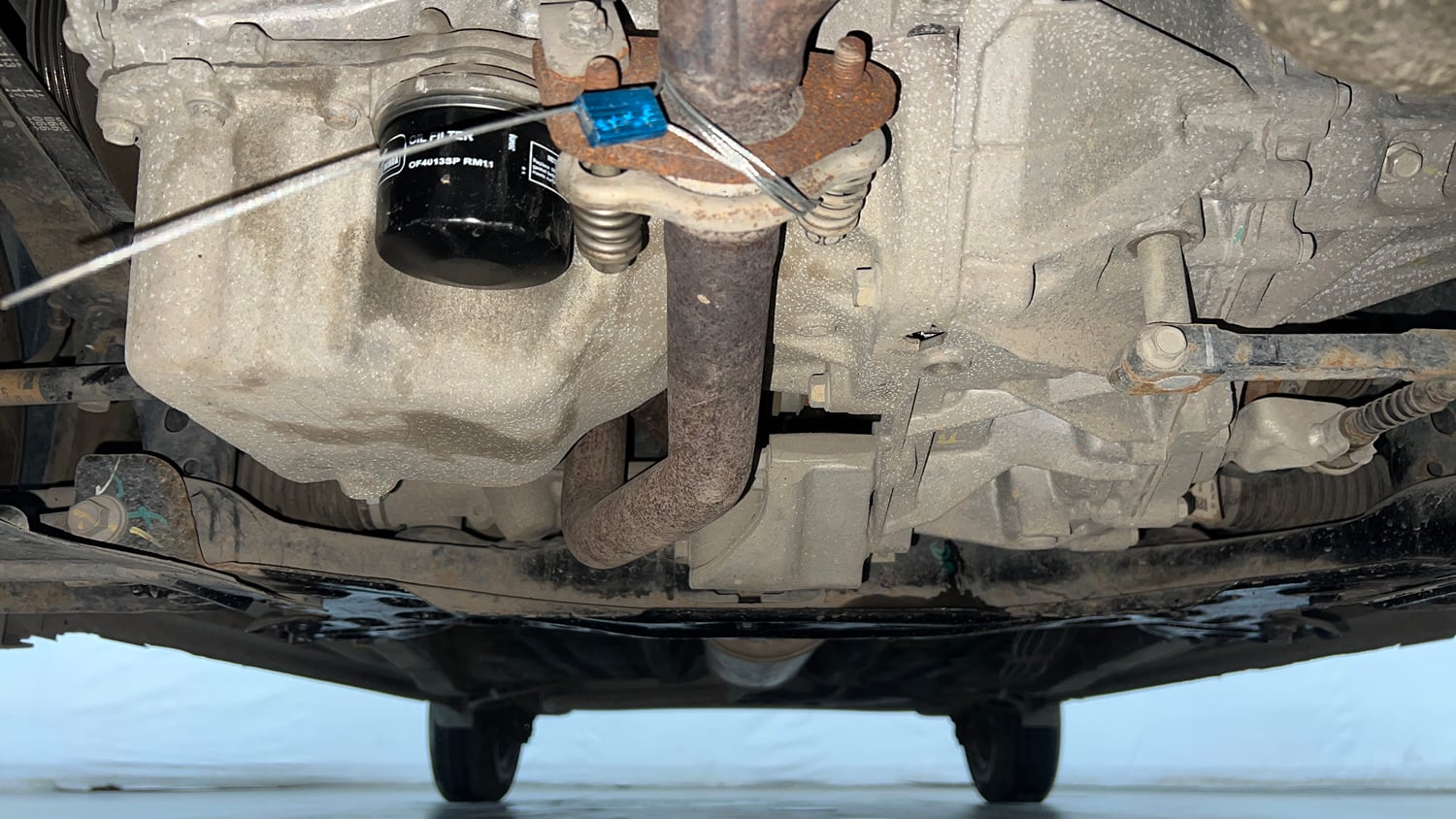 Used 2022 Maruti Suzuki Wagon R VXI 1.0 Petrol Manual extra FRONT LEFT UNDERBODY VIEW