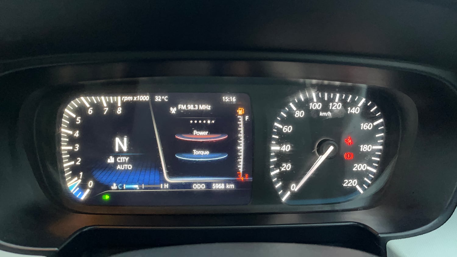 Used 2024 Tata Punch Creative Dual Tone AMT Petrol Automatic interior CLUSTERMETER VIEW