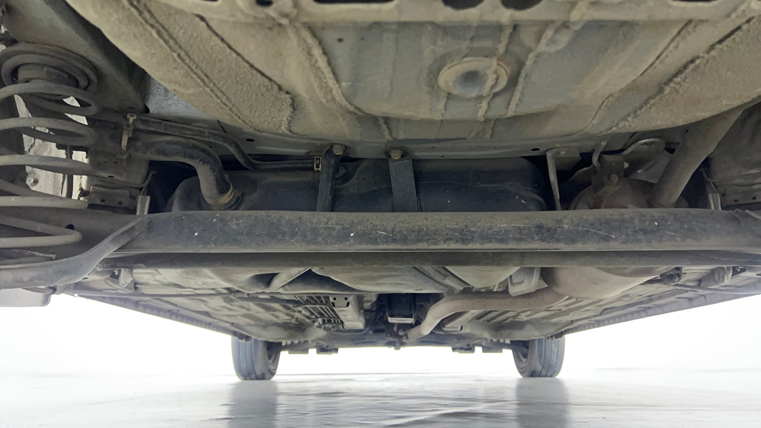 Used 2024 Honda Amaze S 1.2 Petrol CVT Petrol Automatic extra REAR UNDERBODY VIEW (TAKEN FROM REAR)