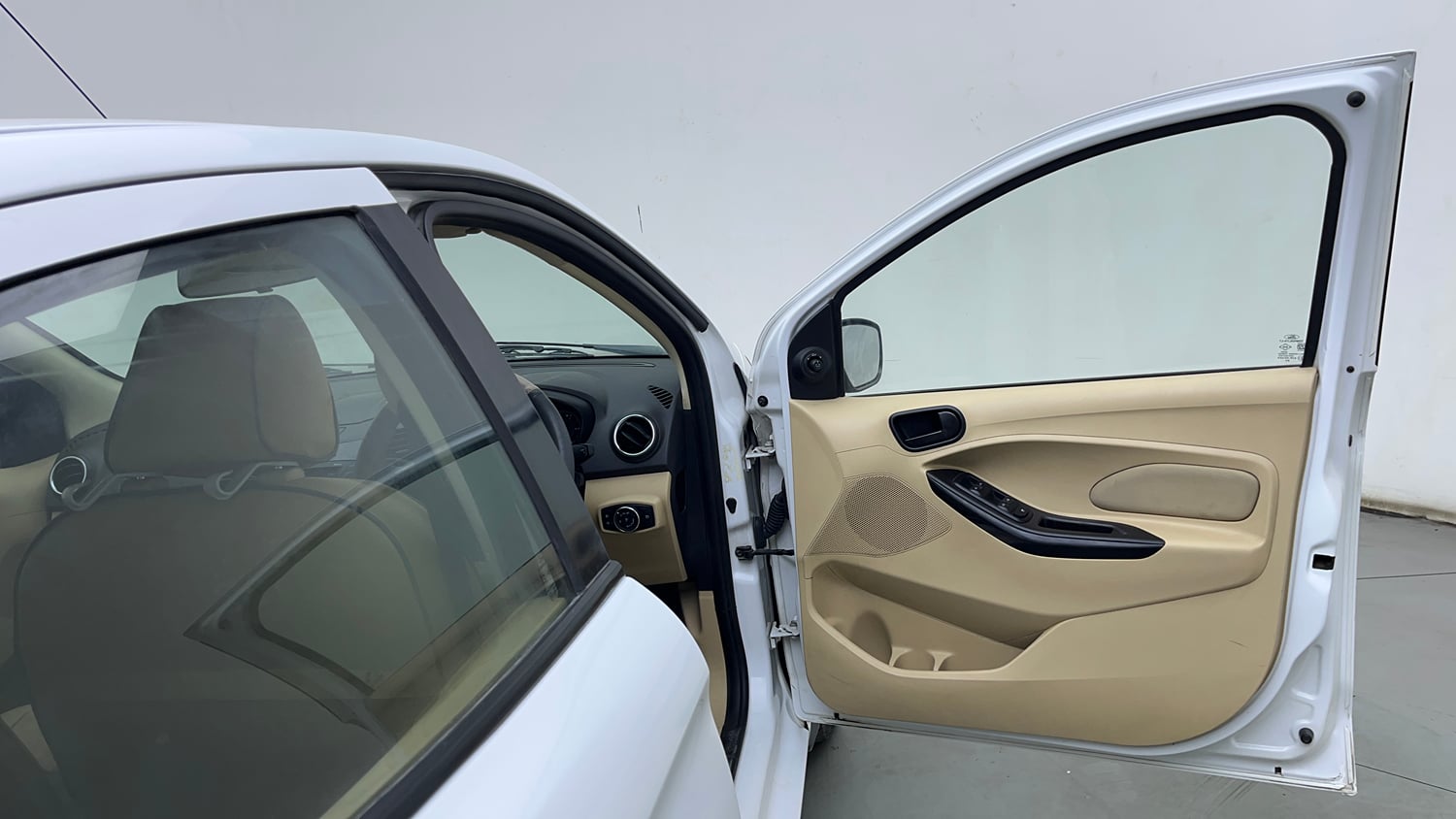 Used 2017 Ford Figo Aspire Titanium 1.2 Ti-VCT Petrol Manual interior RIGHT FRONT DOOR OPEN VIEW