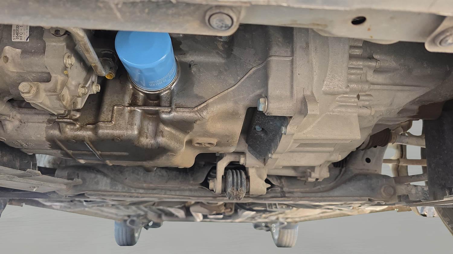Used 2023 Honda Amaze VX 1.2 Petrol MT Petrol Manual extra FRONT LEFT UNDERBODY VIEW