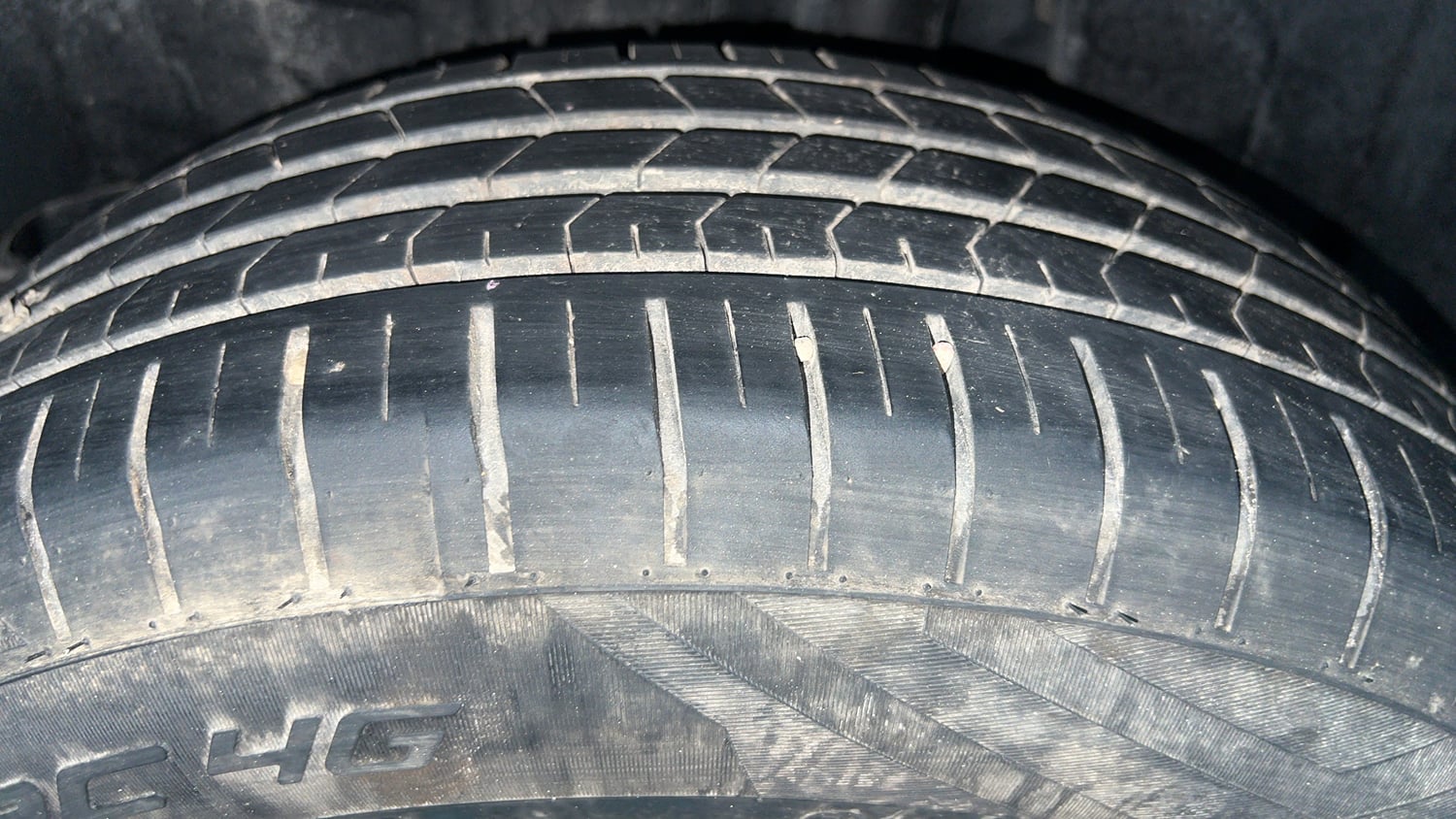 Used 2023 Maruti Suzuki Baleno Sigma MT Petrol Manual tyres LEFT REAR TYRE TREAD VIEW