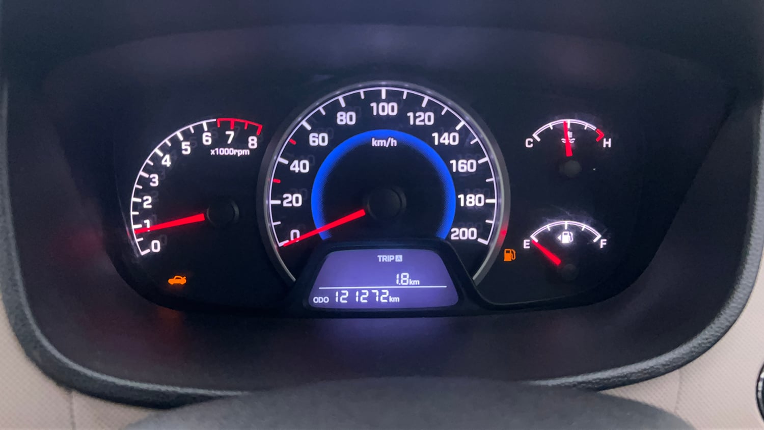 Used 2014 Hyundai Grand i10 Sportz 1.2 Kappa VTVT Petrol Manual interior CLUSTERMETER VIEW