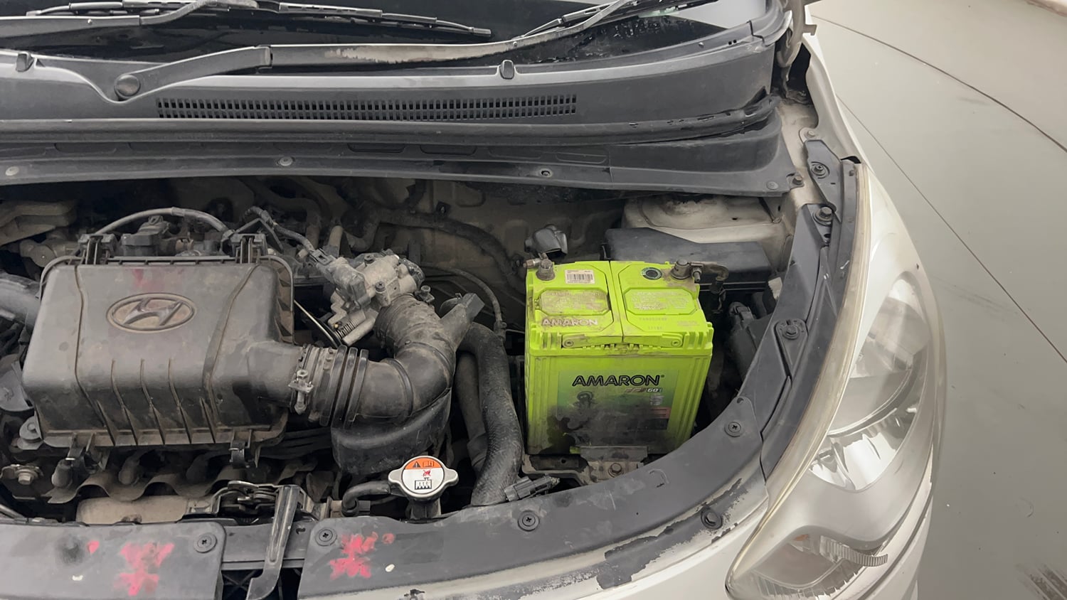 Used 2014 Hyundai i10 Sportz 1.1 iRDE2 Petrol Manual engine ENGINE LEFT SIDE VIEW