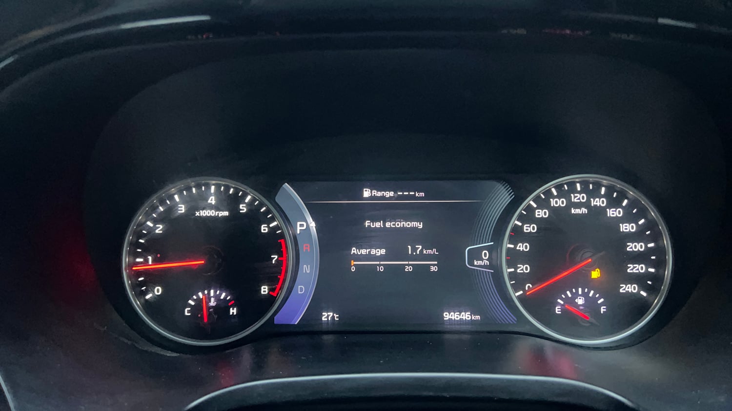 Used 2020 kia Seltos GTX DCT 1.4 Petrol Automatic interior CLUSTERMETER VIEW