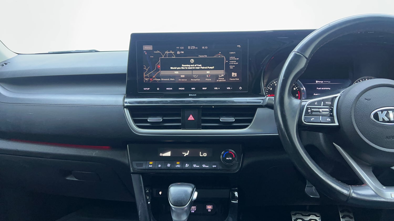 Used 2020 kia Seltos GTX DCT 1.4 Petrol Automatic interior MUSIC SYSTEM & AC CONTROL VIEW