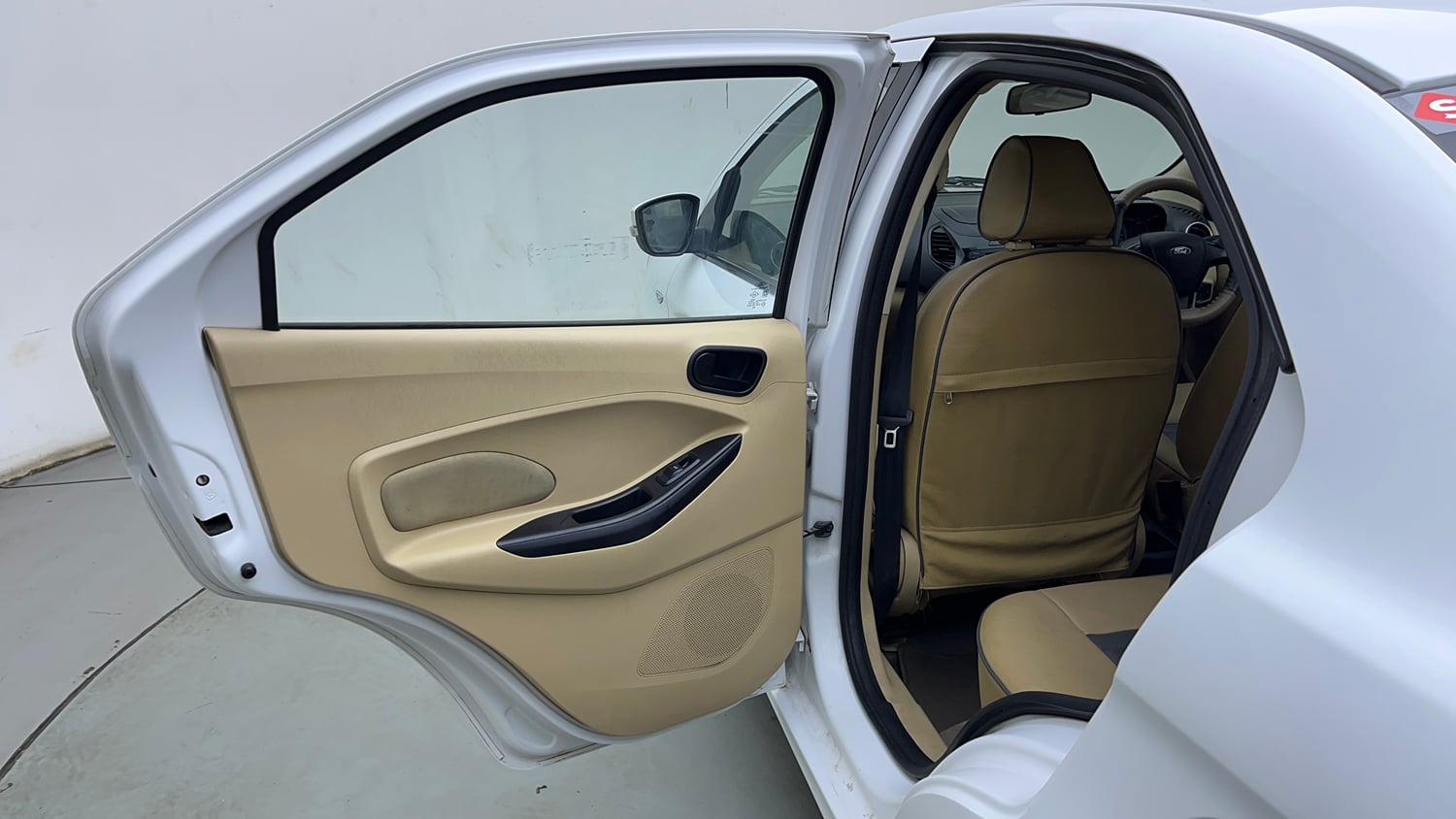 Used 2017 Ford Figo Aspire Titanium 1.2 Ti-VCT Petrol Manual interior LEFT REAR DOOR OPEN VIEW