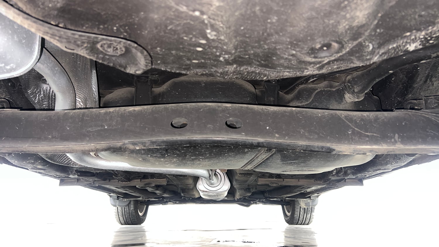 Used 2022 Volkswagen Taigun Highline 1.0 TSI AT Petrol Automatic extra REAR UNDERBODY VIEW (TAKEN FROM REAR)