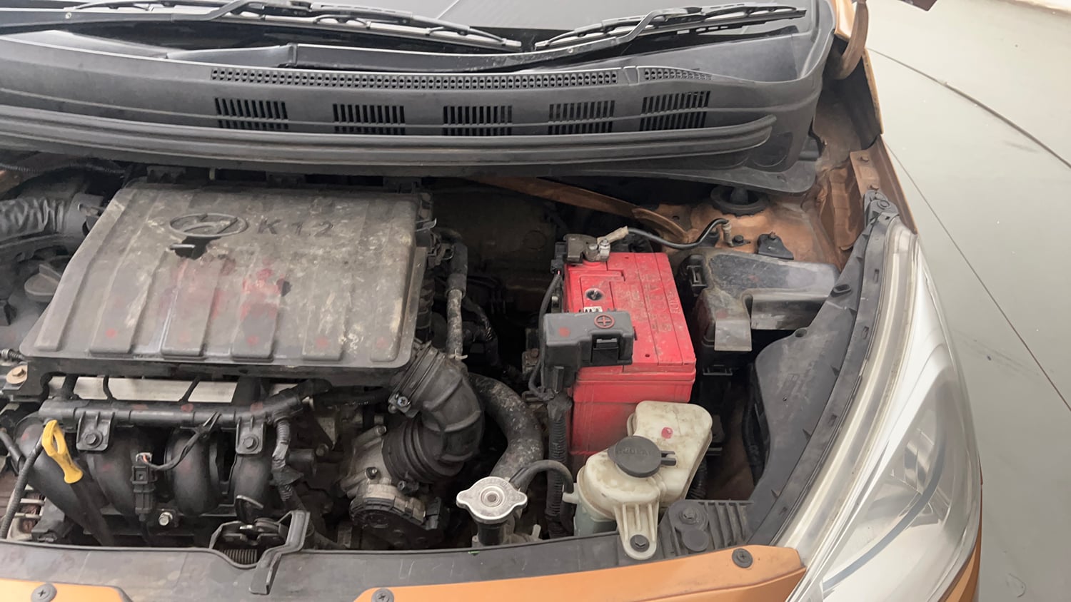 Used 2017 Hyundai Grand i10 Sportz 1.2 Kappa VTVT Petrol Manual engine ENGINE LEFT SIDE VIEW