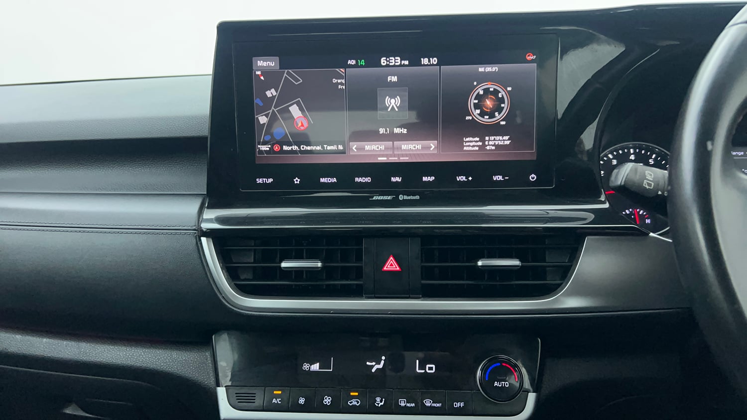 Used 2021 Kia Seltos GTX Plus 1.4 DCT Petrol Automatic interior MUSIC SYSTEM & AC CONTROL VIEW