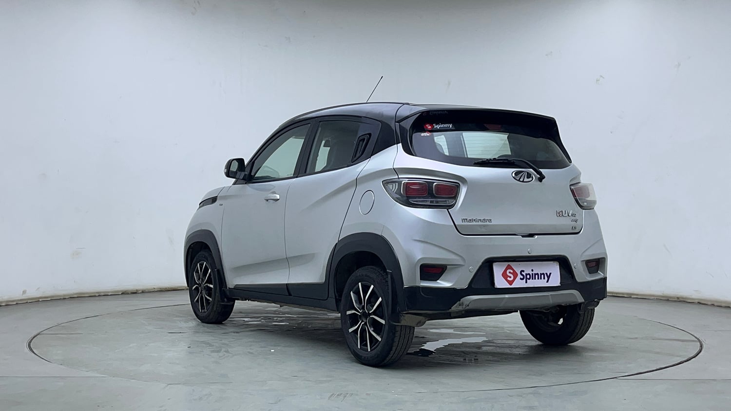 Used 2019 Mahindra KUV100 NXT K8 6 STR Dual Tone Petrol Manual exterior LEFT REAR CORNER VIEW
