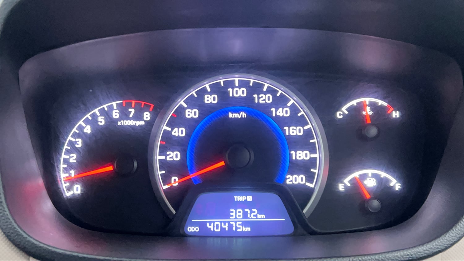 Used 2019 Hyundai Grand i10 Sportz 1.2 Kappa VTVT Petrol Manual interior CLUSTERMETER VIEW