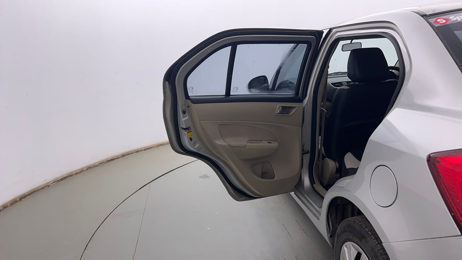 Used 2012 Maruti Suzuki Swift Dzire VXI Petrol Manual interior LEFT REAR DOOR OPEN VIEW