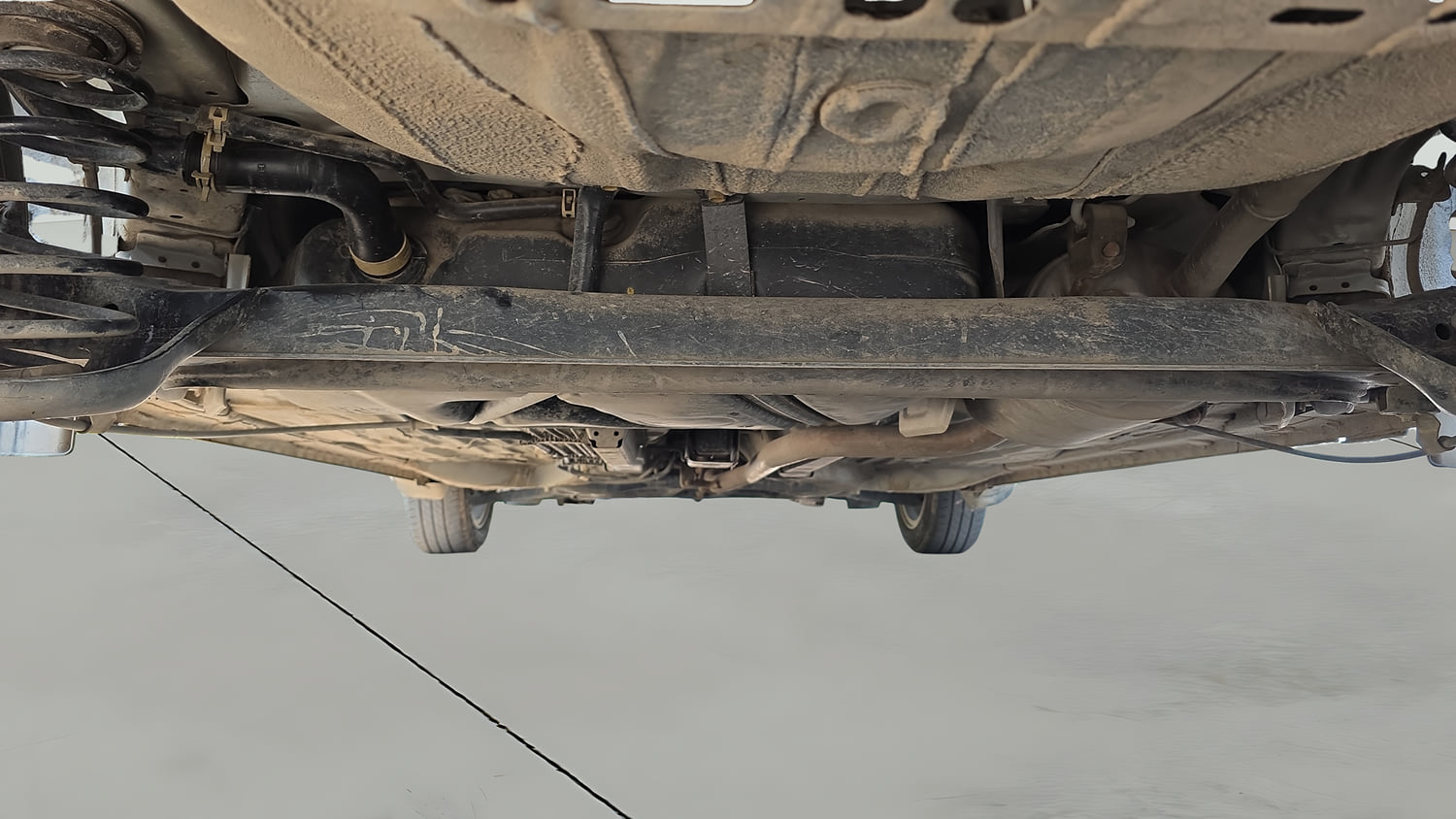Used 2023 Honda Amaze VX 1.2 Petrol MT Petrol Manual extra REAR UNDERBODY VIEW (TAKEN FROM REAR)