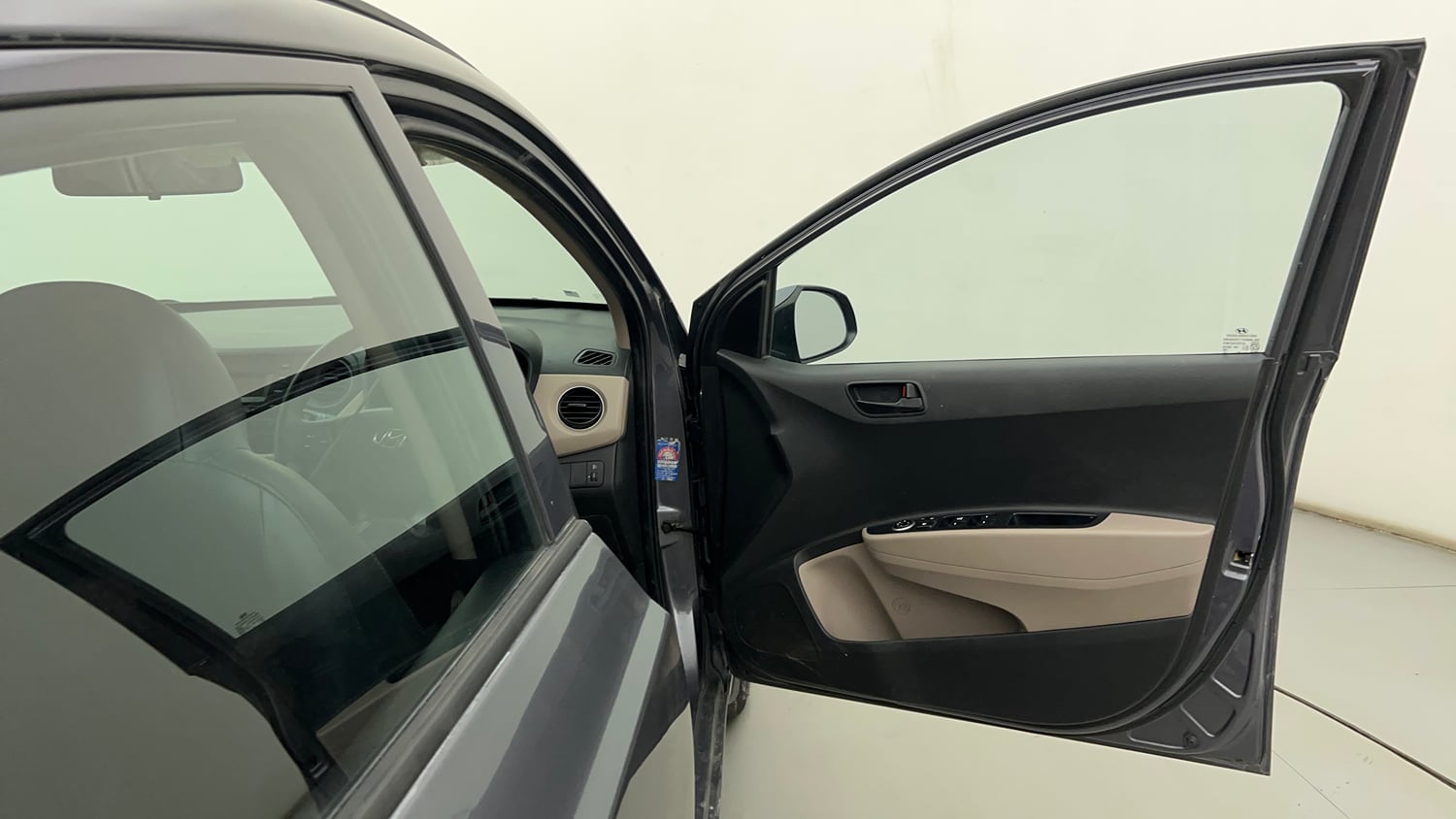 Used 2019 Hyundai Grand i10 Magna 1.2 Kappa VTVT Petrol Manual interior RIGHT FRONT DOOR OPEN VIEW