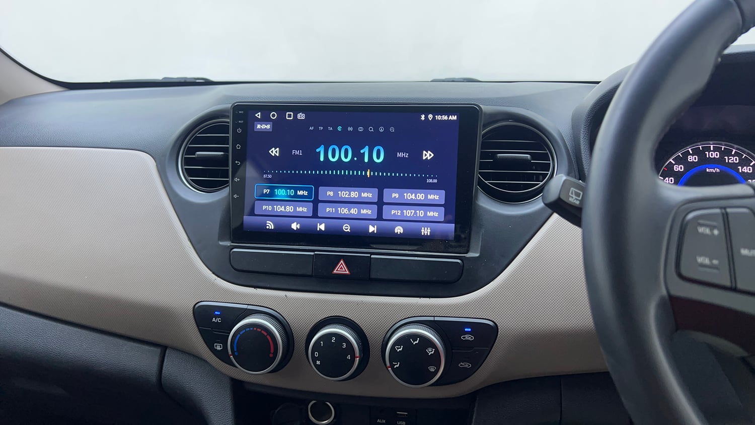 Used 2016 Hyundai Grand i10 Asta 1.2 Kappa VTVT Petrol Manual interior MUSIC SYSTEM & AC CONTROL VIEW