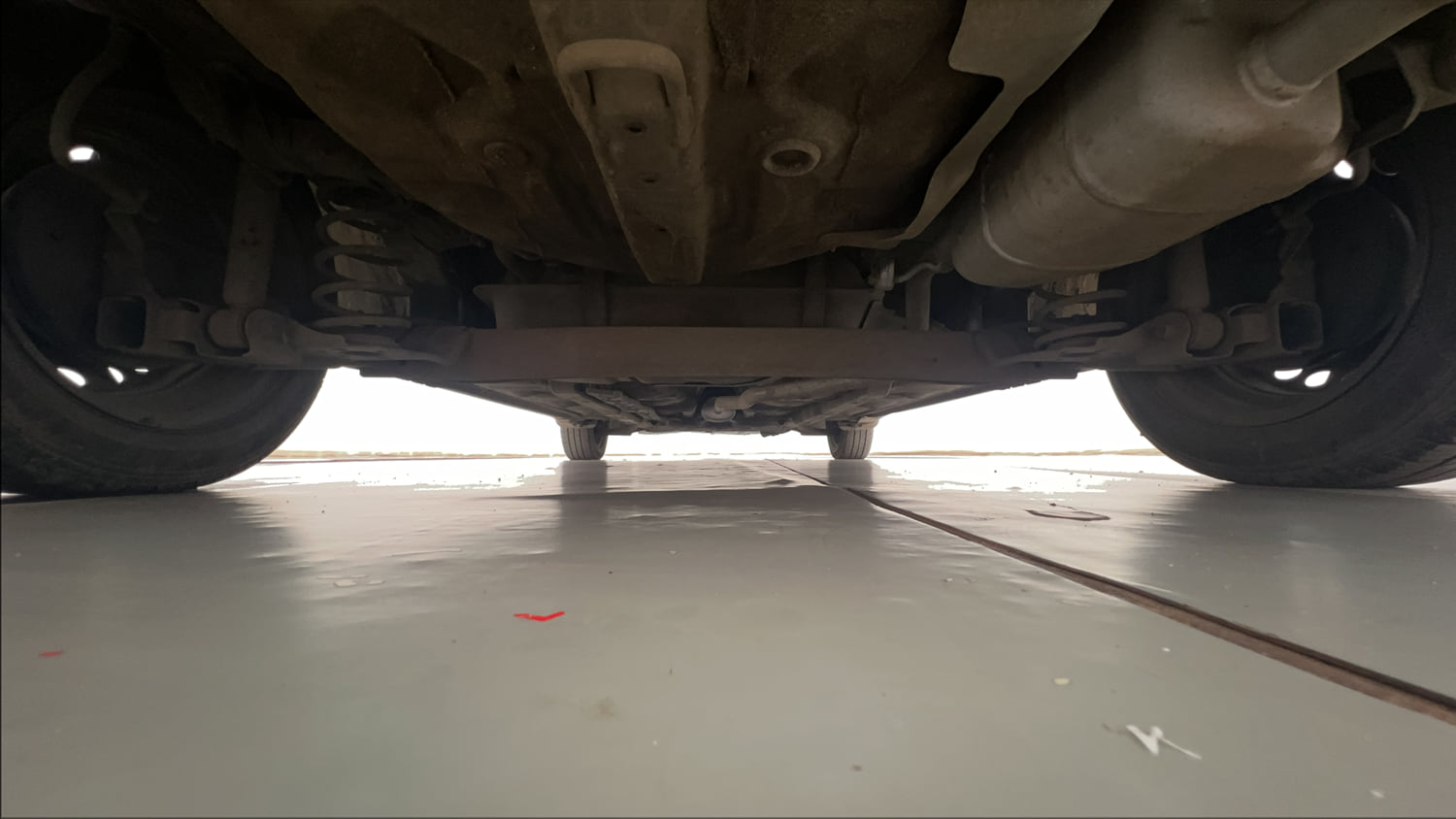 Used 2017 Hyundai Grand i10 Sportz 1.2 Kappa VTVT Petrol Manual extra REAR UNDERBODY VIEW (TAKEN FROM REAR)