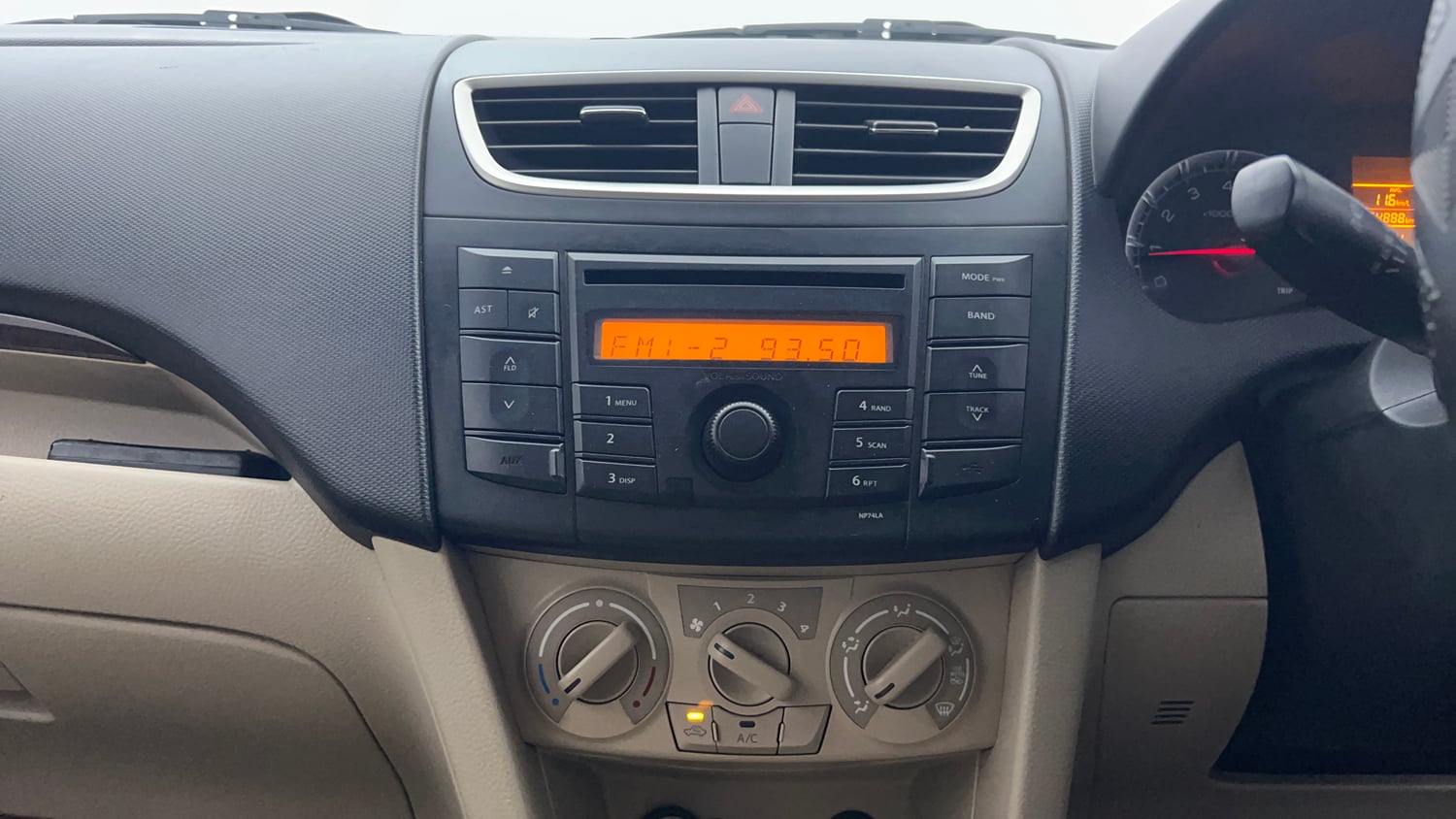 Used 2014 Maruti Suzuki Swift Dzire VXI Petrol Manual interior MUSIC SYSTEM & AC CONTROL VIEW