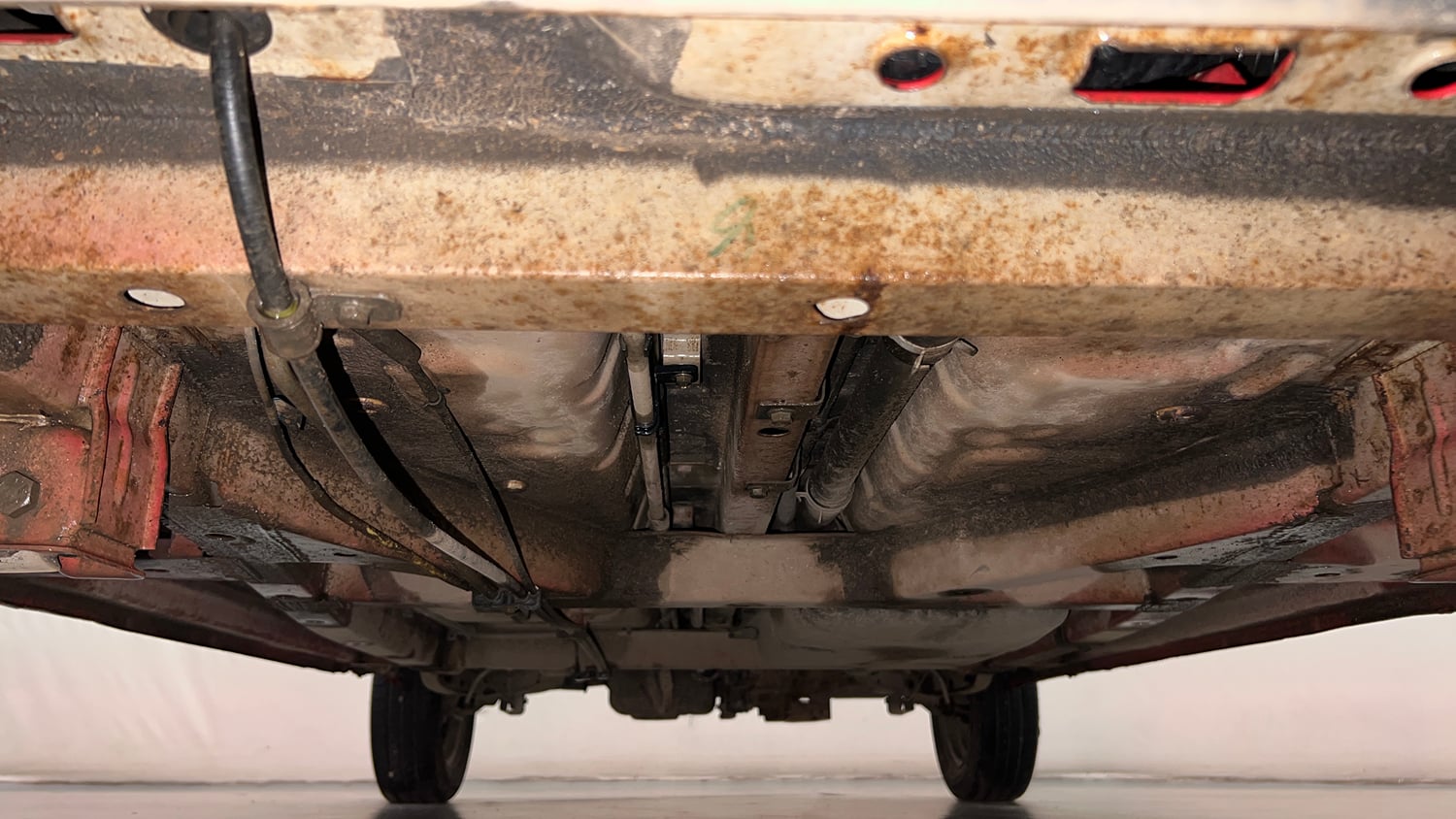 Used 2013 Tata Nano CX Petrol Manual extra FRONT LEFT UNDERBODY VIEW