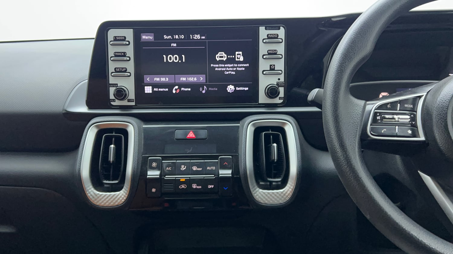 Used 2021 Kia Sonet HTK Plus 1.2 Petrol Manual interior MUSIC SYSTEM & AC CONTROL VIEW
