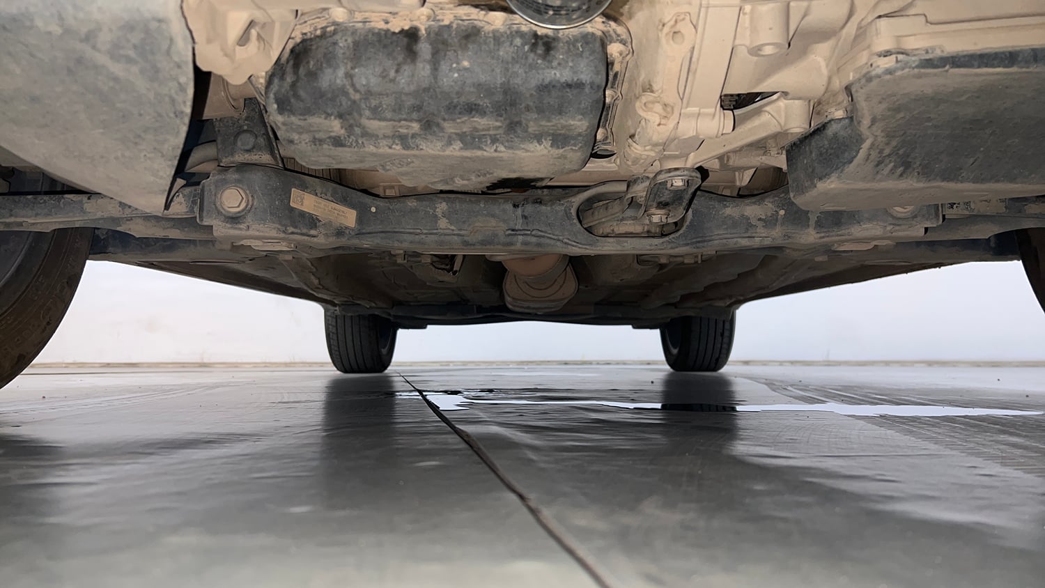 Used 2022 Skoda Kushaq Style 1.0L TSI AT Petrol Automatic extra FRONT LEFT UNDERBODY VIEW