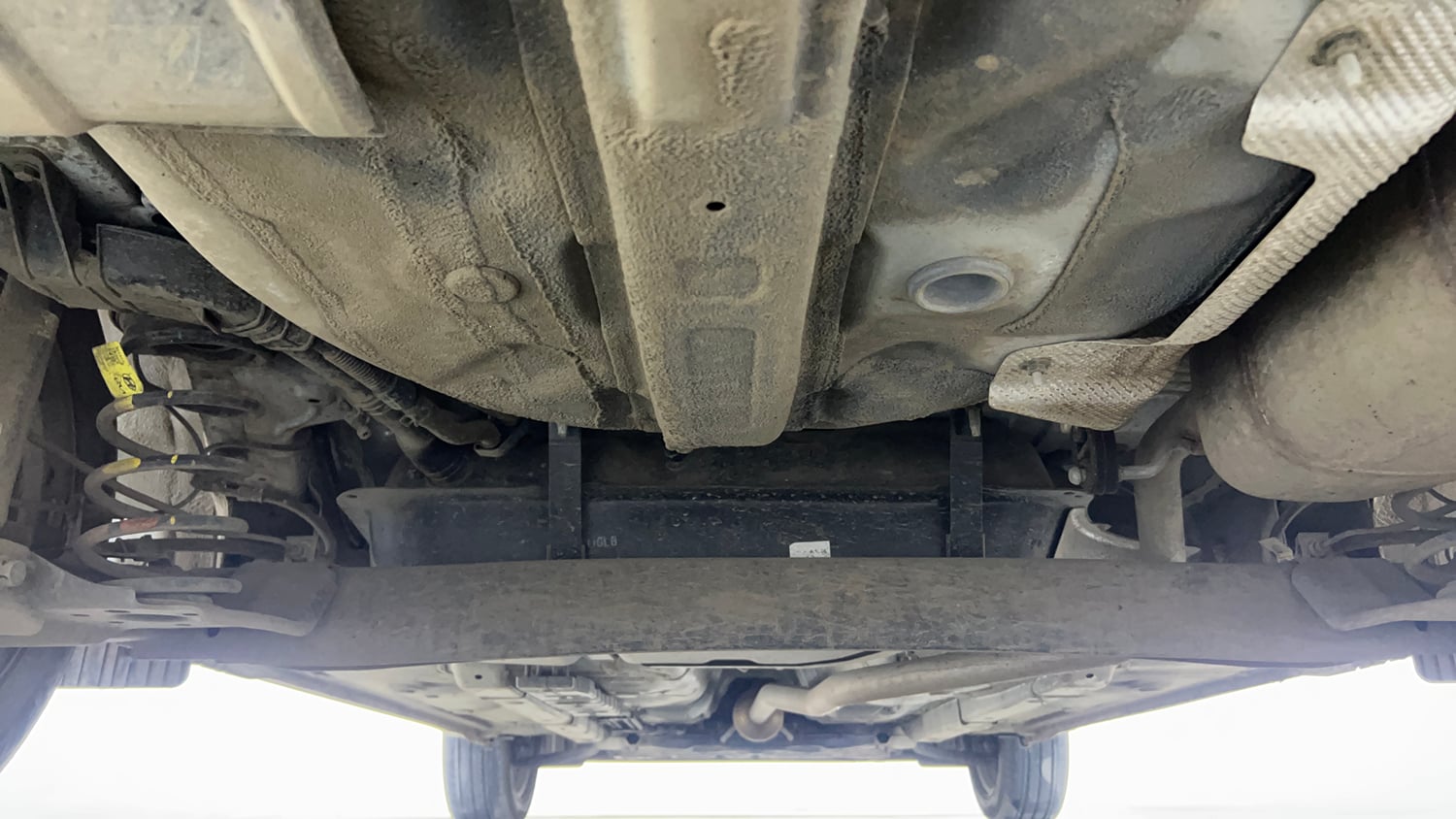 Used 2025 Hyundai Aura S 1.2 Petrol Petrol Manual extra REAR UNDERBODY VIEW (TAKEN FROM REAR)