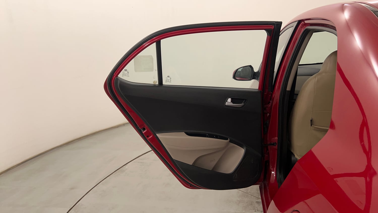 Used 2014 Hyundai Xcent S 1.2 Petrol Manual interior LEFT REAR DOOR OPEN VIEW