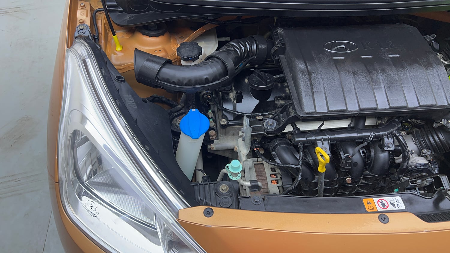 Used 2016 Hyundai Grand i10 Asta 1.2 Kappa VTVT Petrol Manual engine ENGINE RIGHT SIDE VIEW